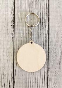 Brelok drewniany na zamówienie wzór 1 okrągły śr. 4,5cm